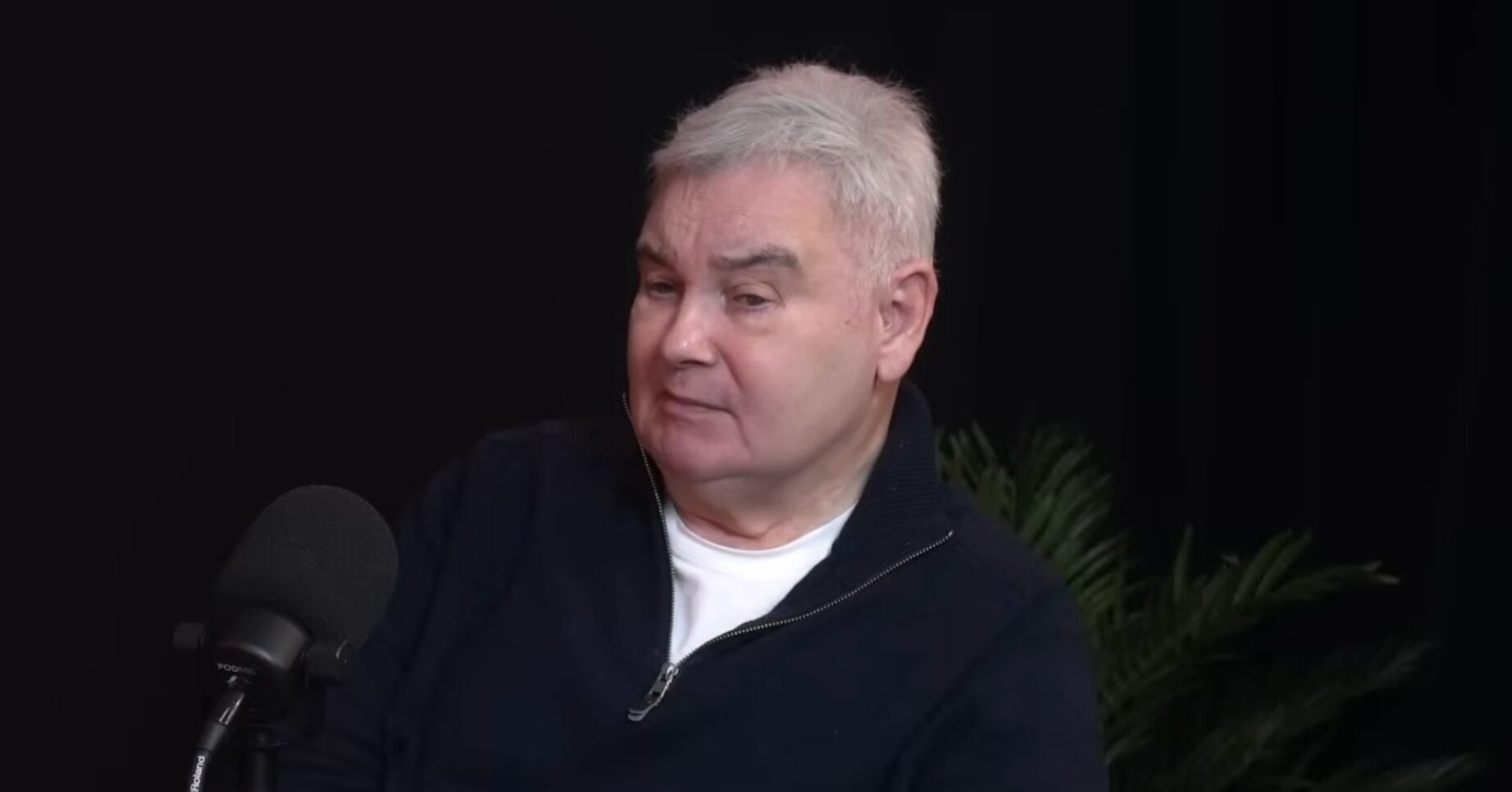 Eamonn Holmes on a podcast