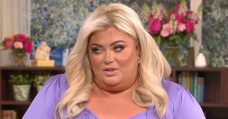 Gemma Collins in a purple outfit on This Morning