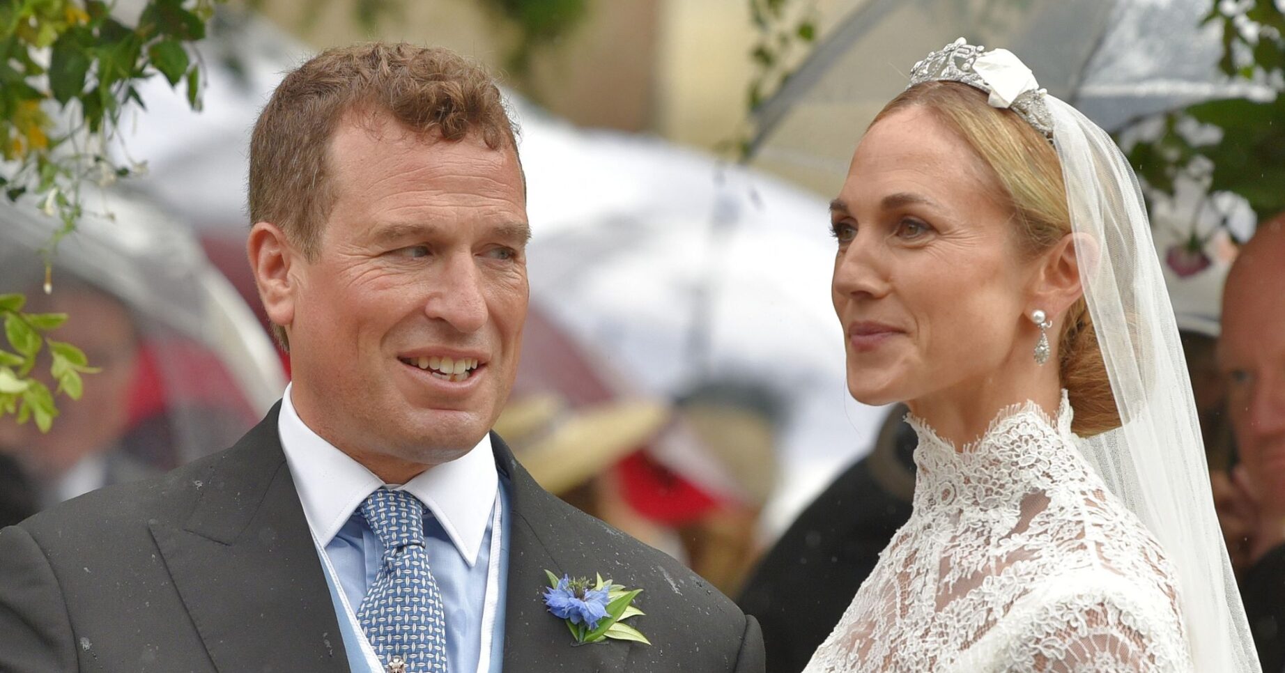 Peter Phillips and Harriet Sperling on their wedding day
