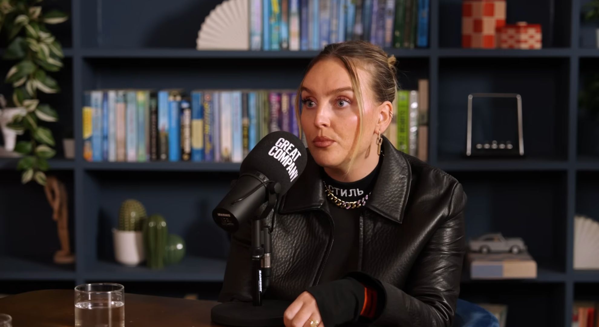 Perrie Edwards on a podcast 