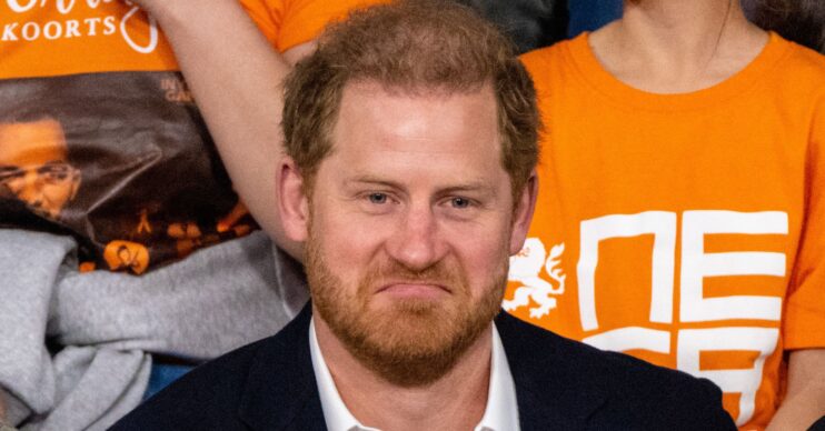 Prince Harry pulling a face