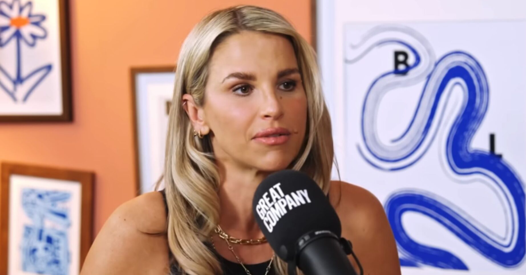 Vogue Williams speaking on podcast
