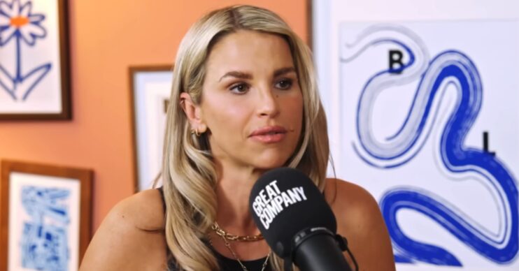 Vogue Williams speaking on podcast