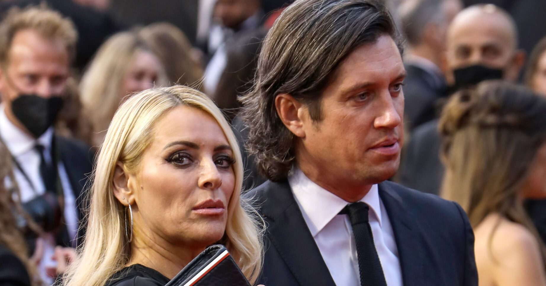 Tess Daly and Vernon Kay frowning