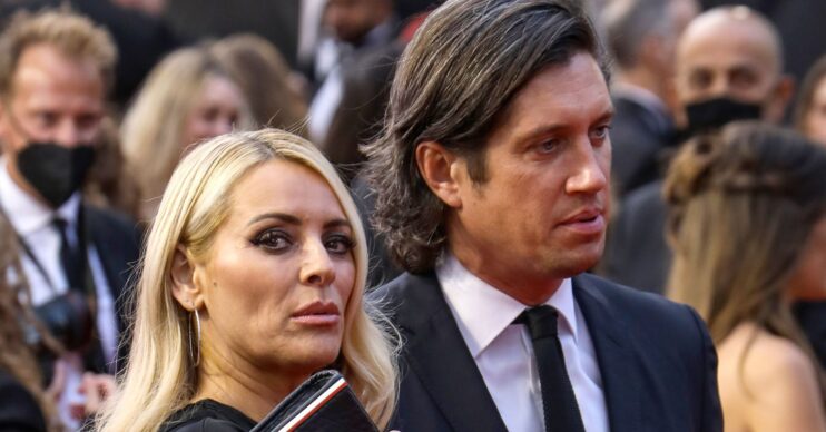 Tess Daly and Vernon Kay frowning
