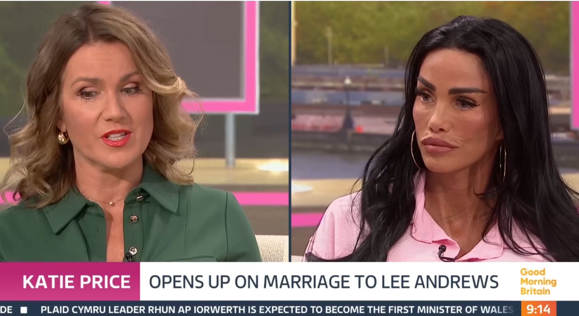 Katie Price and Susanna Reid on Good Morning Britain