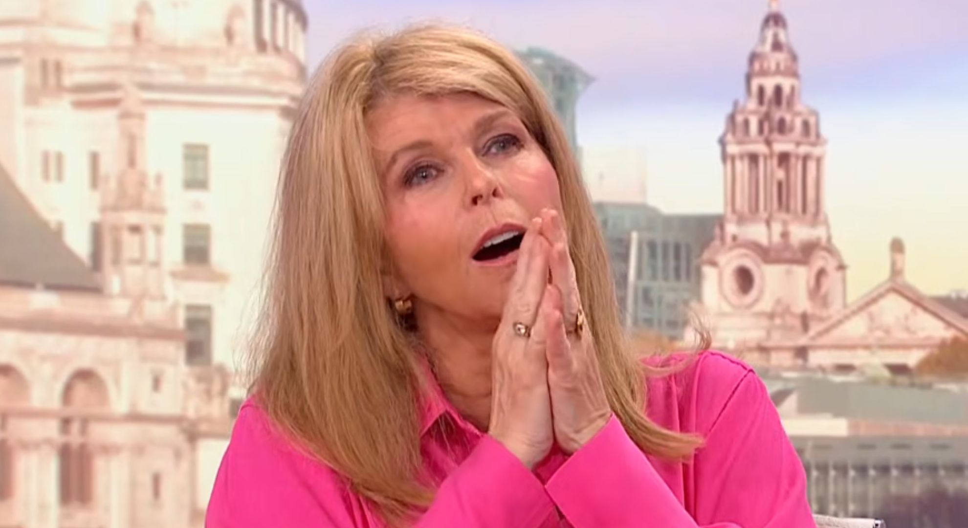 Kate Garraway knocked off her chair by GMB guest Mr Blobby in chaotic on-air moment