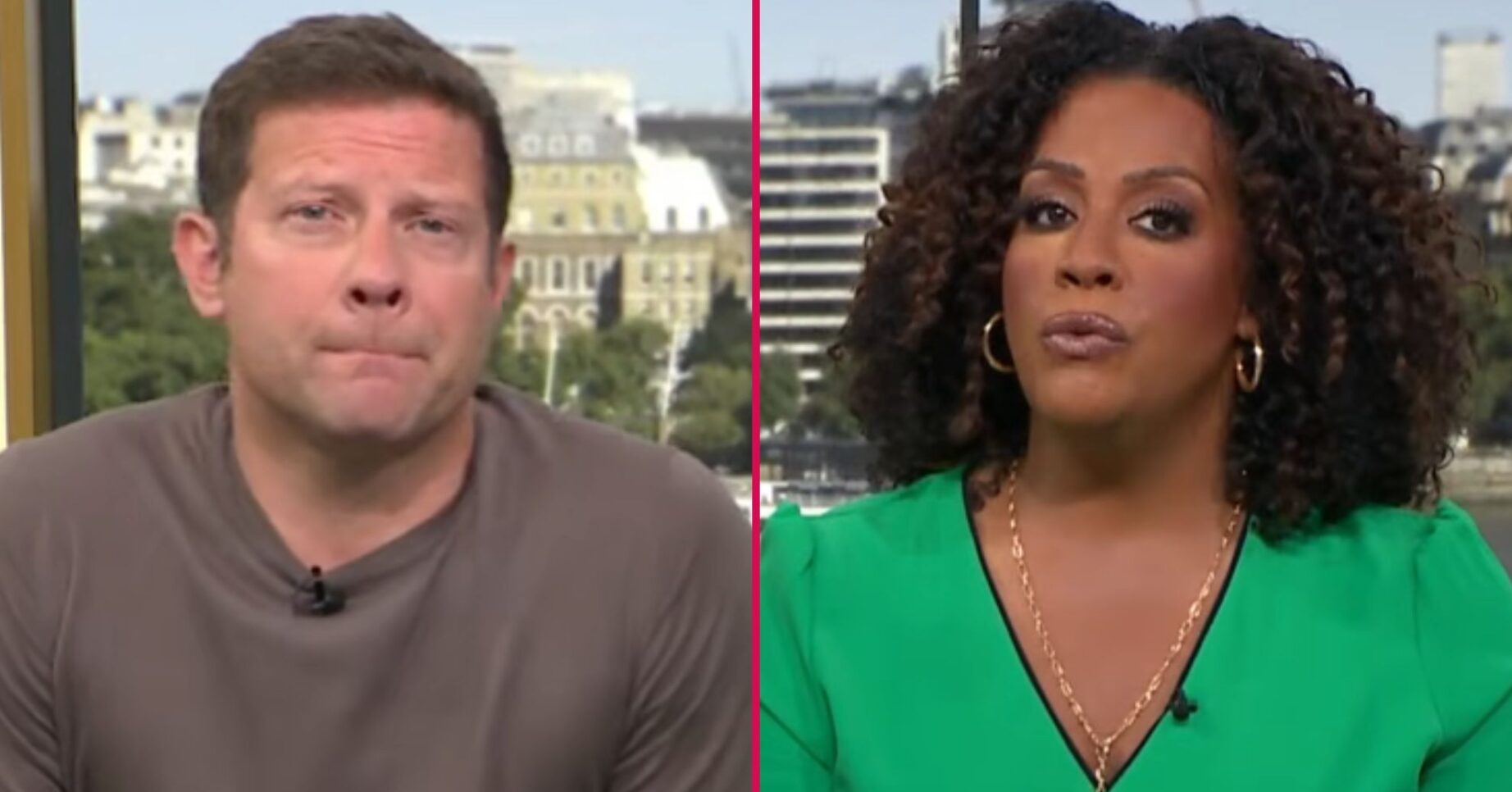 ED composite of Dermot O'Leary and Alison Hammond on This Morning