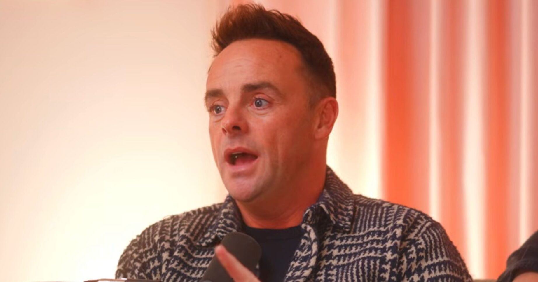 Ant McPartlin with a shocked expression
