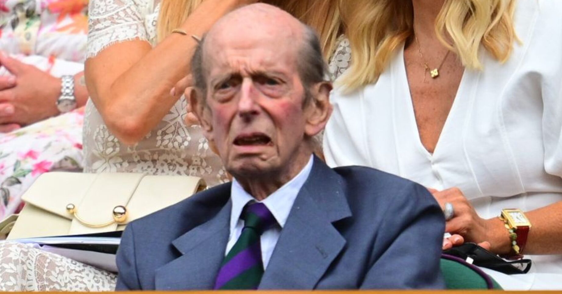 Duke of Kent frowning at Wimbledon 2026
