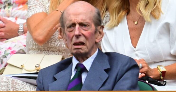 Duke of Kent frowning at Wimbledon 2026