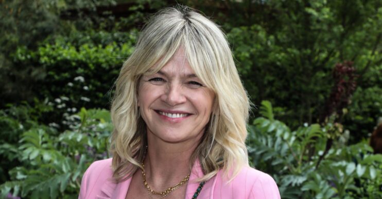 Zoe Ball smiling at Chelsea Flower Show