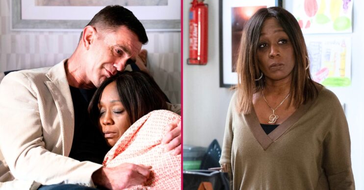 Denise and Jack split image EastEnders
