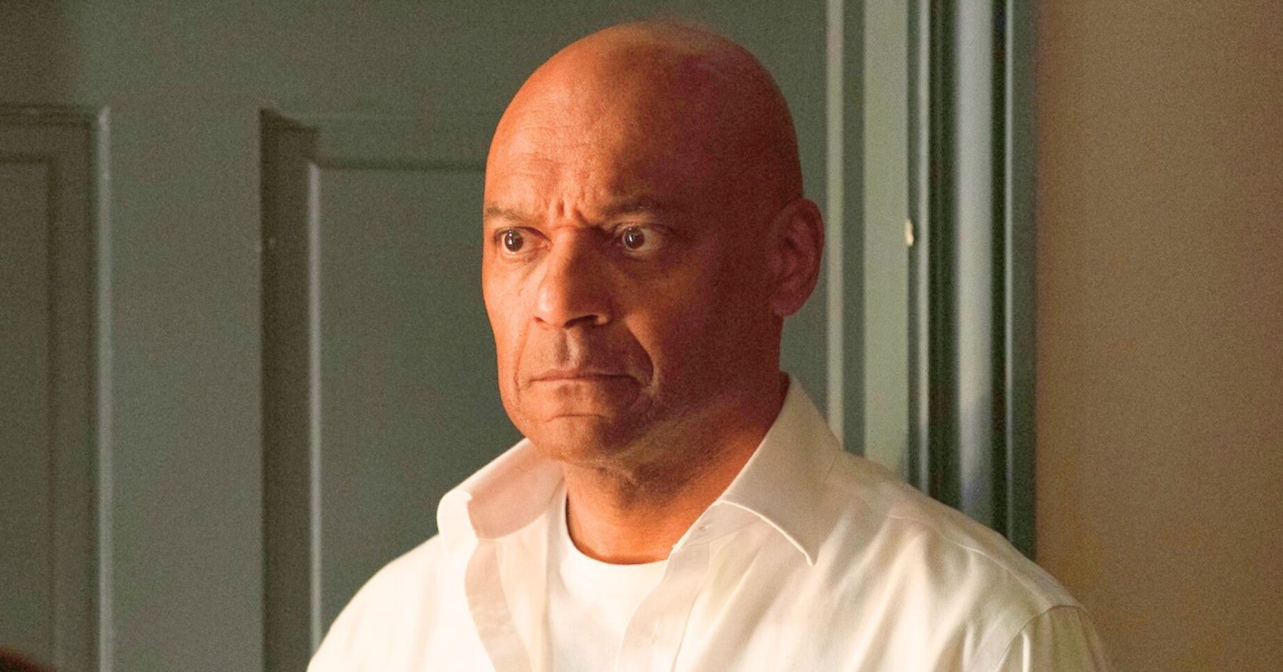 George looking stressed in EastEnders