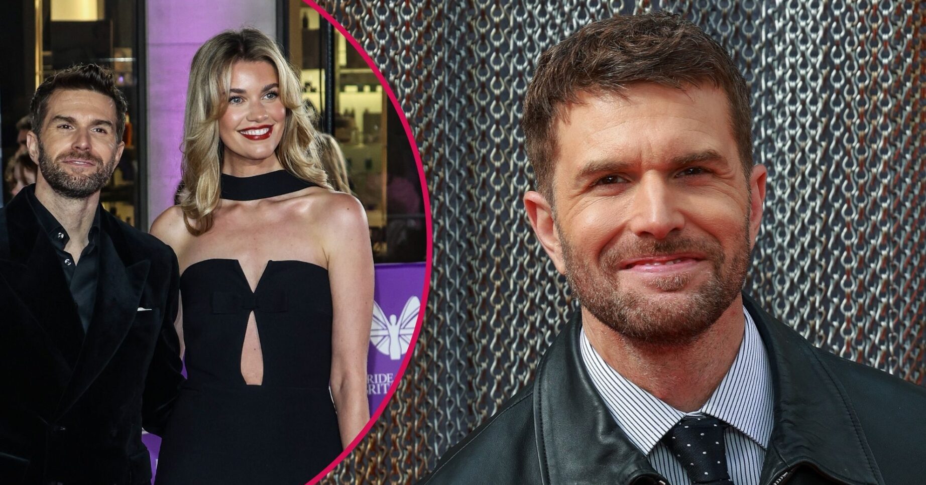ED composite of Joel Dommett and wife Hannah at events