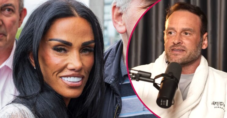 Katie Price smiling beside Lee Andrews