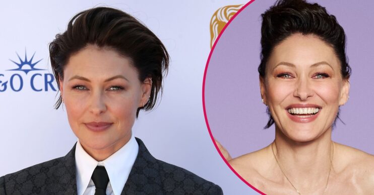 ED composite of Emma Willis at BAFTAs and in Strictly promo photo