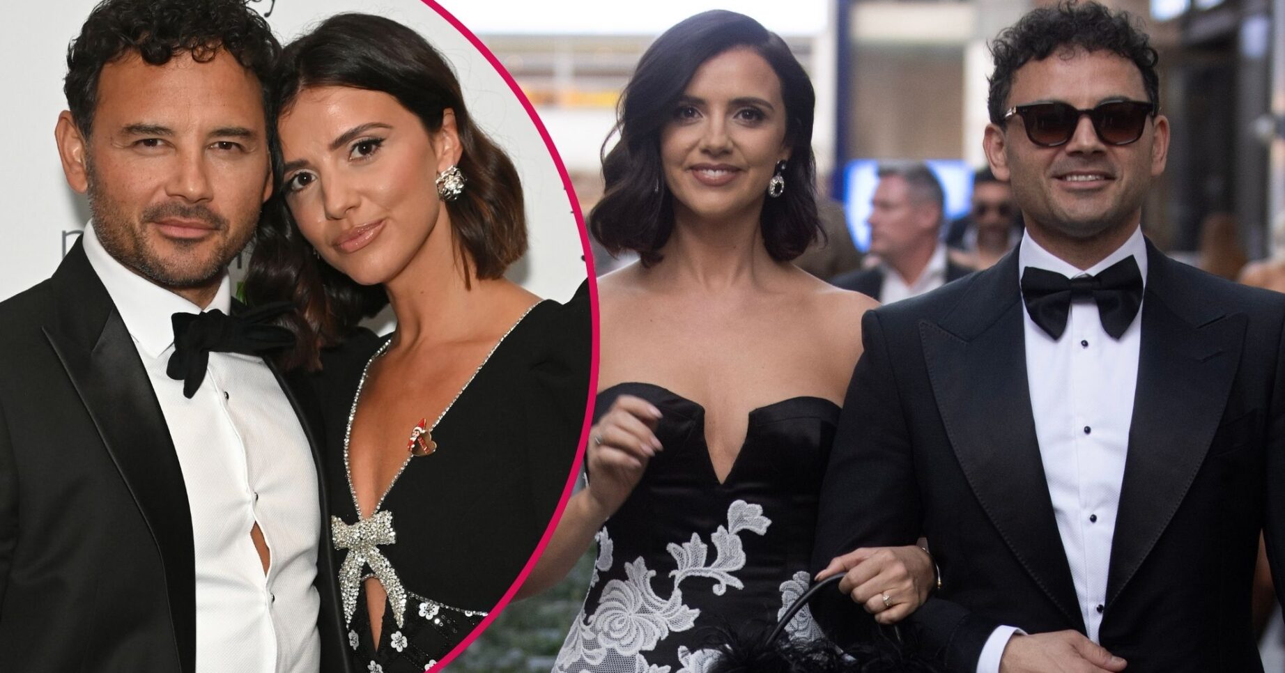 Lucy Mecklenburgh and Ryan Thomas on the red carpet/Lucy Mecklenburgh and Ryan Thomas smiling