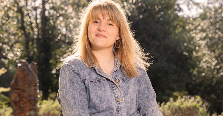 Ruth Madeley in denim shirt