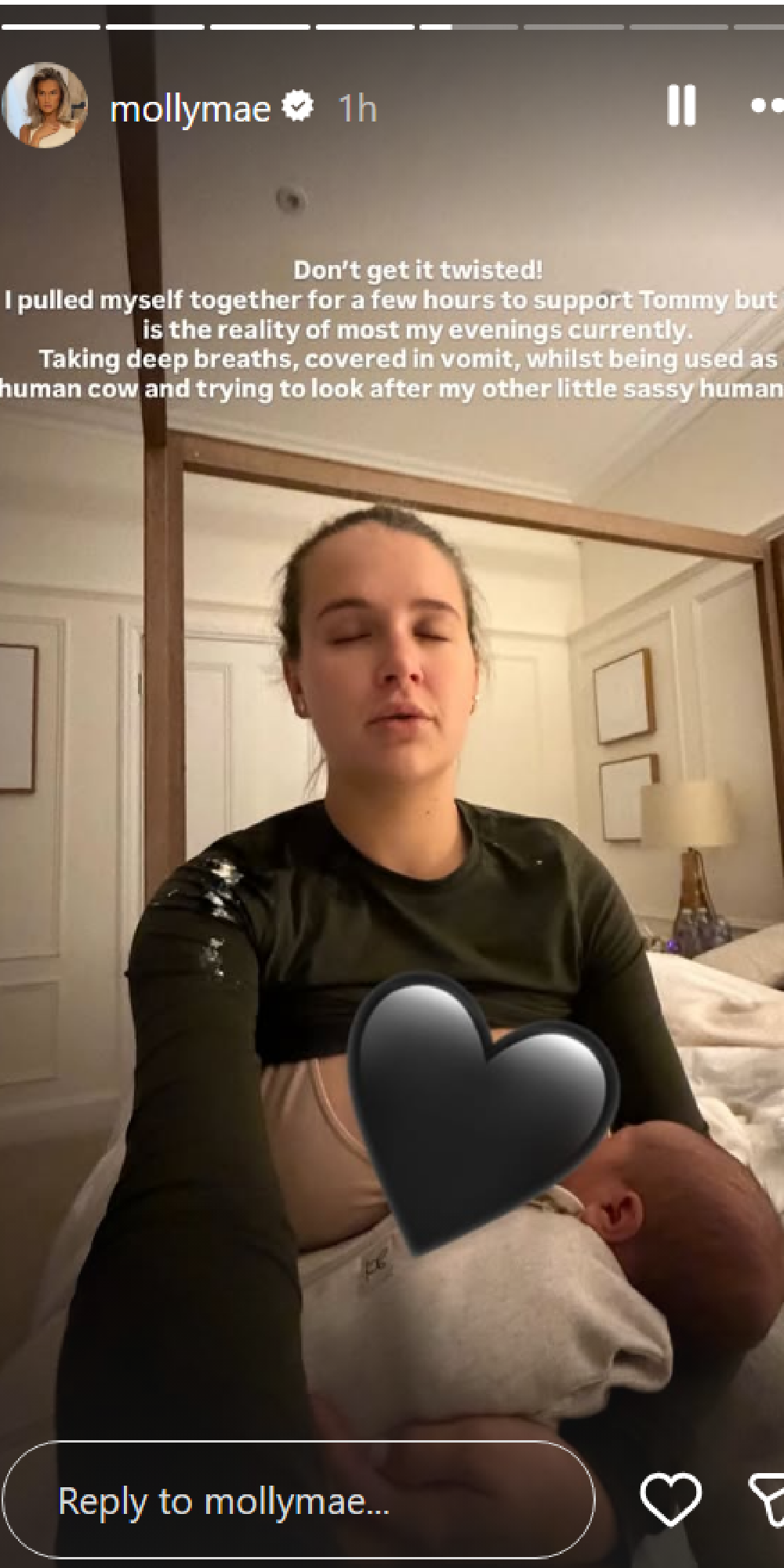 Molly-Mae Hague breastfeeding on Instagram