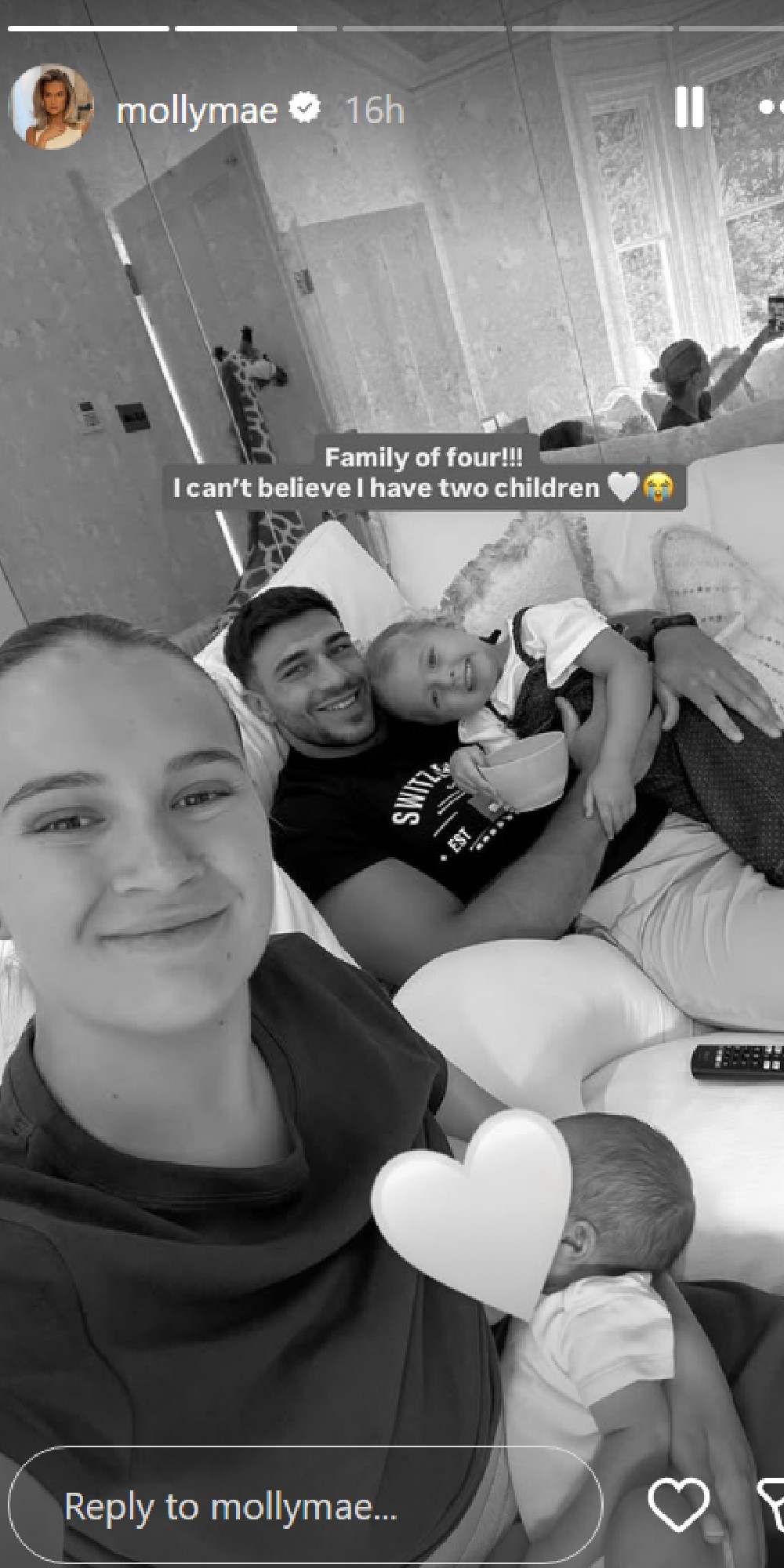 Molly-Mae Hague and Tommy Fury with new baby and daughter Bambi