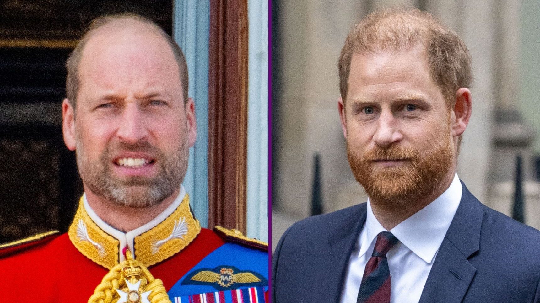 RI composite of Prince William and Harry at different events