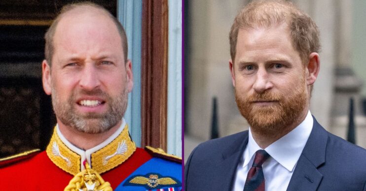 RI composite of Prince William and Harry at different events