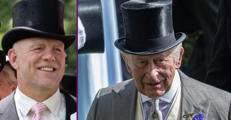 RI composite of Mike Tindall and King Charles at Royal Ascot