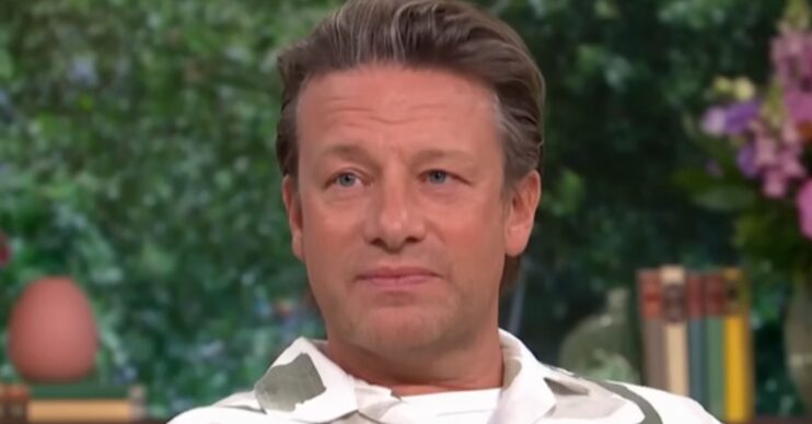 Jamie Oliver with a serious expression