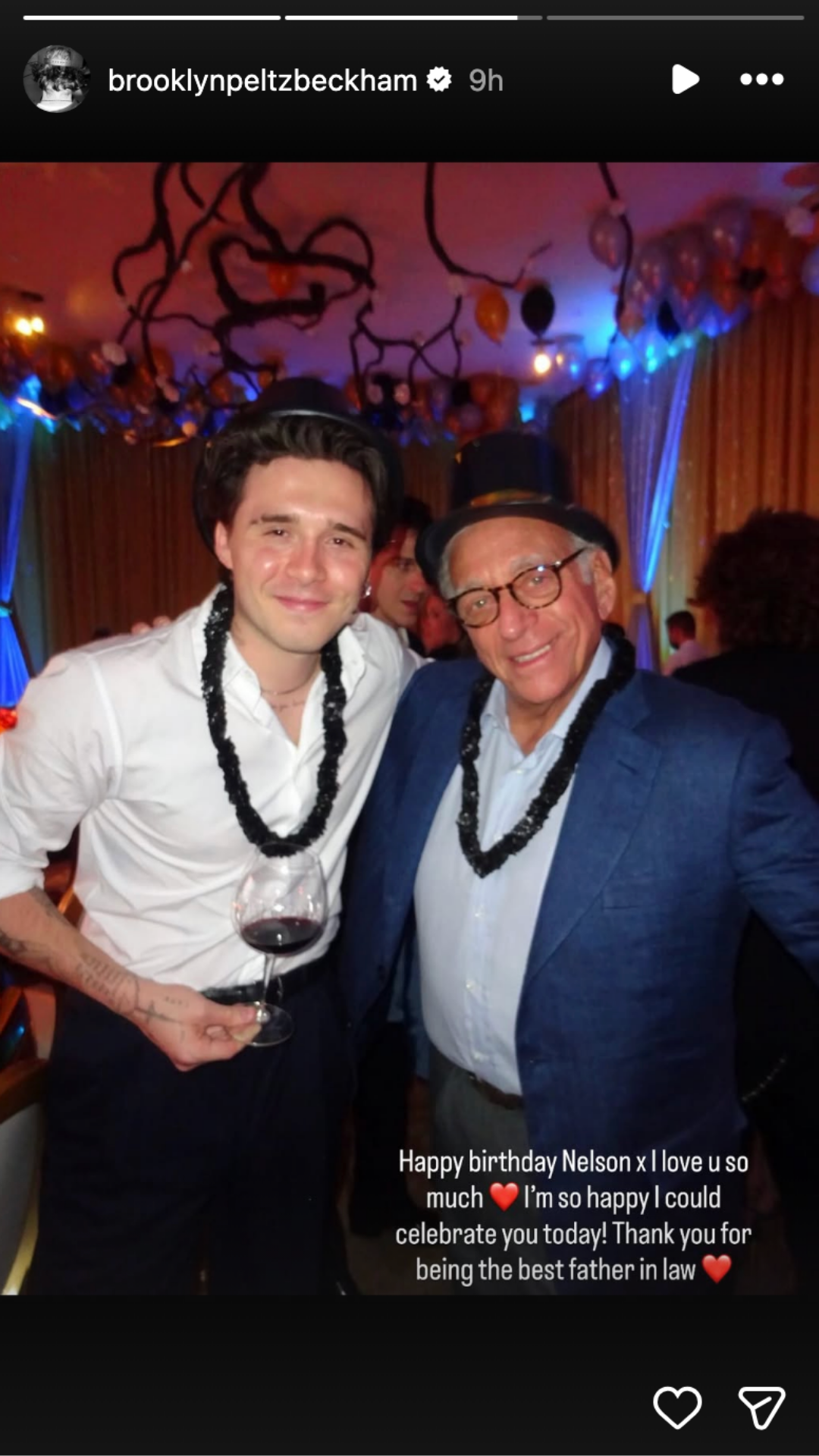 Brooklyn Beckham and Nelson Peltz posing together
