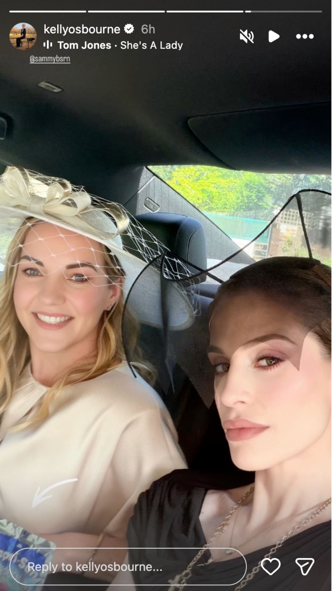Kelly Osbourne's Instagram story at royal ascot