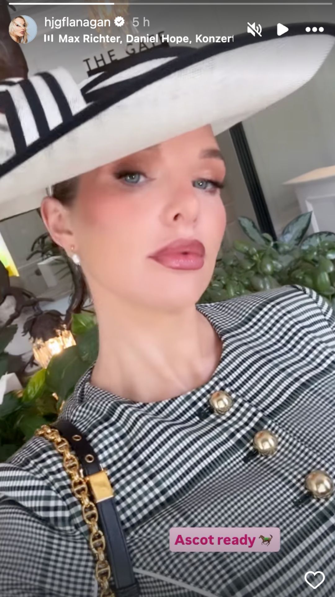 Helen Flanagan wearing a hat posing for a selfie