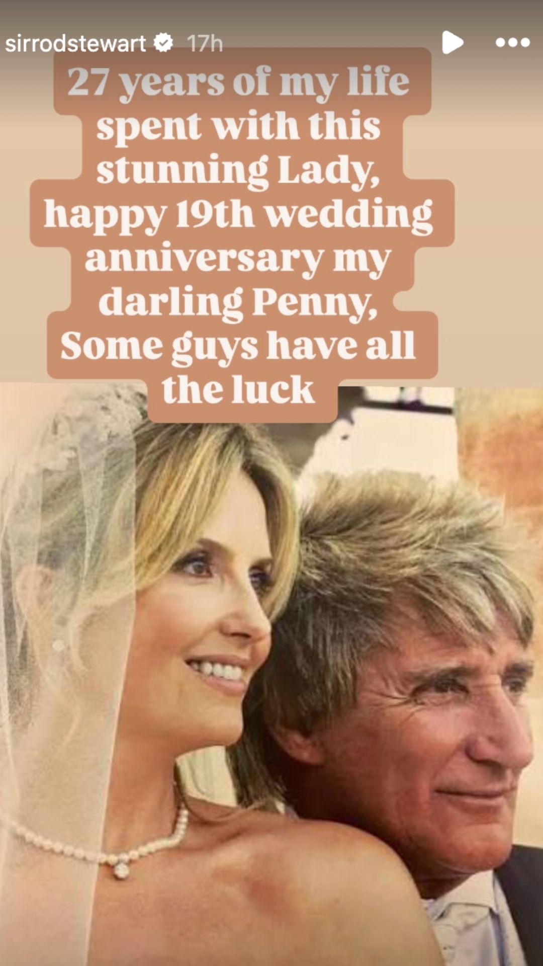 Rod and Penny on their wedding day