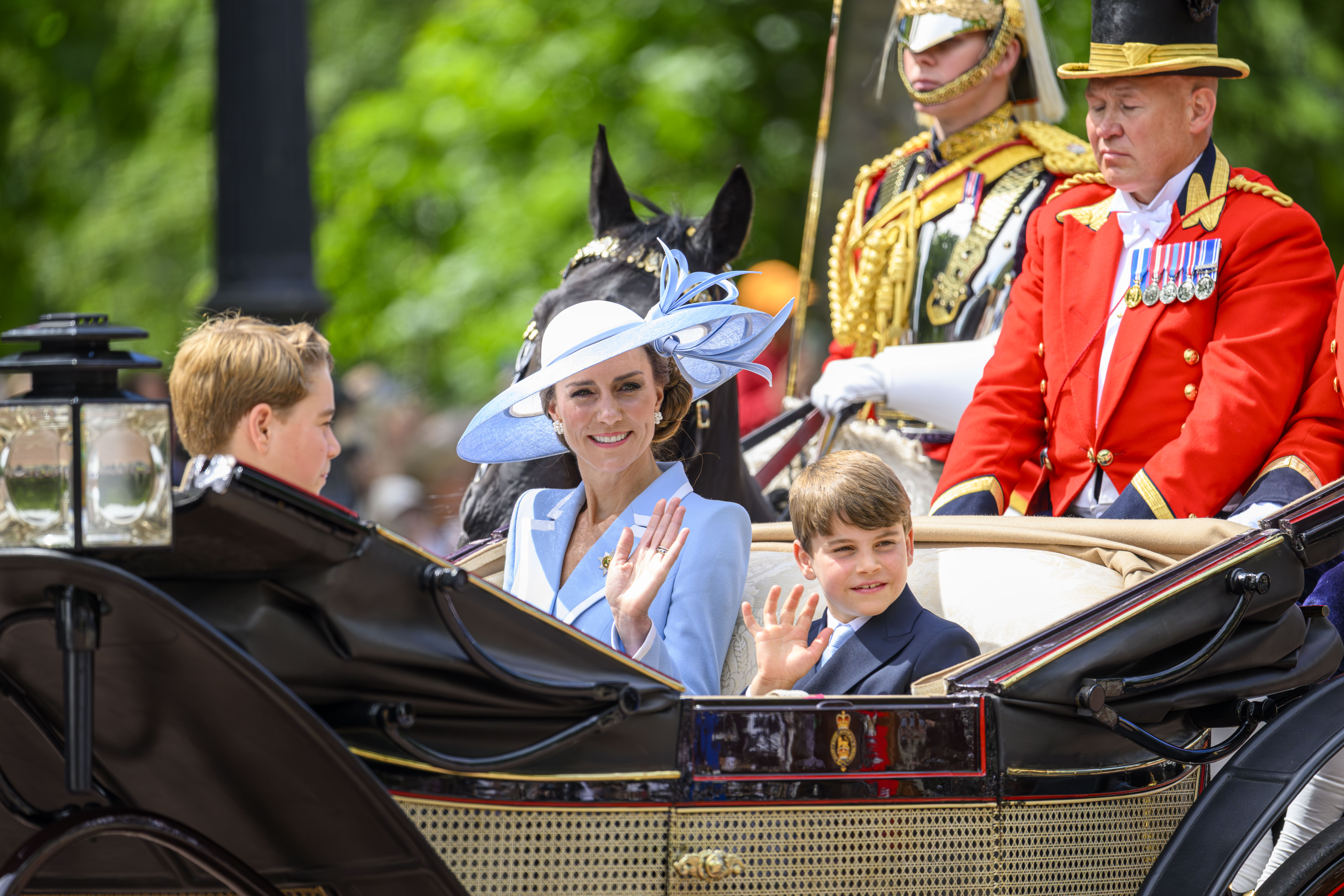 Princess Kate, Prince George and Prince Louis at Trooping the Colour