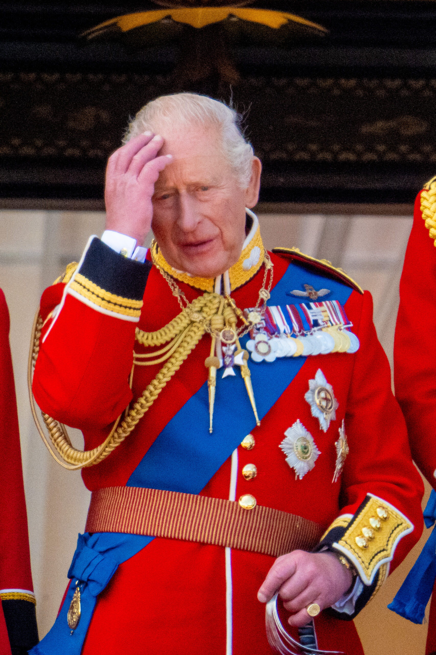King Charles on balcony at Trooping the Colour