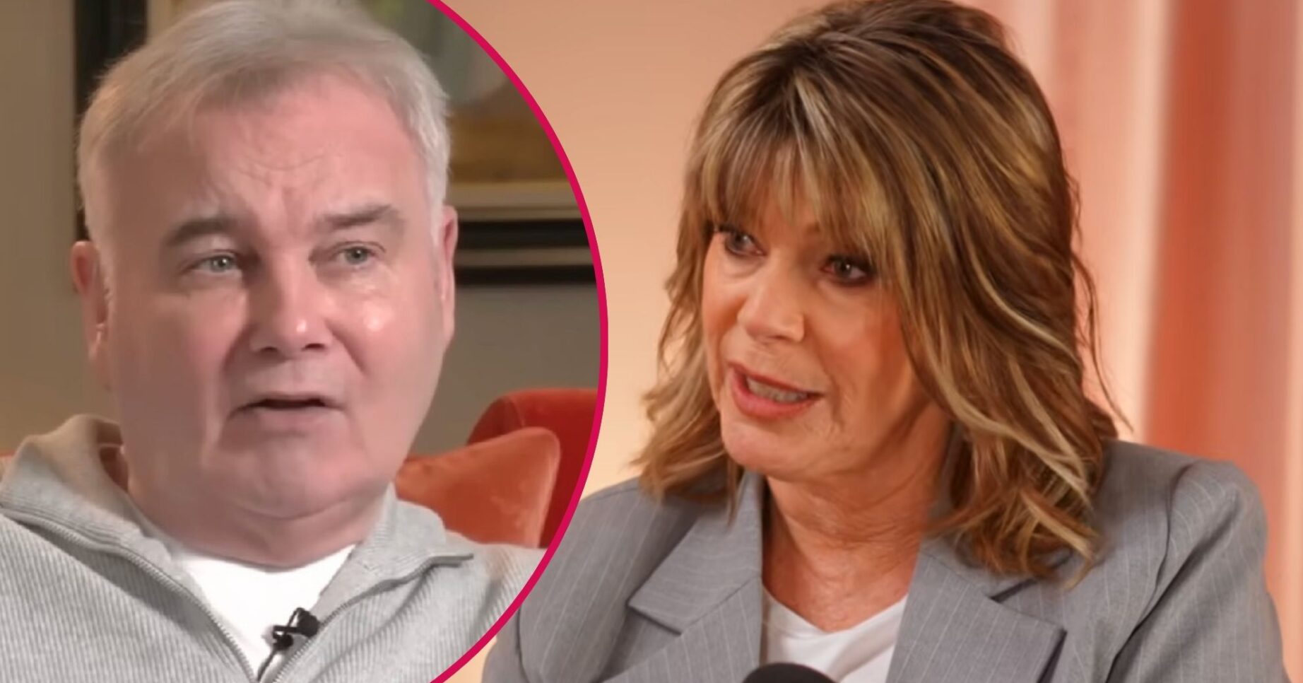 Eamonn Holmes speaking / Ruth Langsford on a podcast