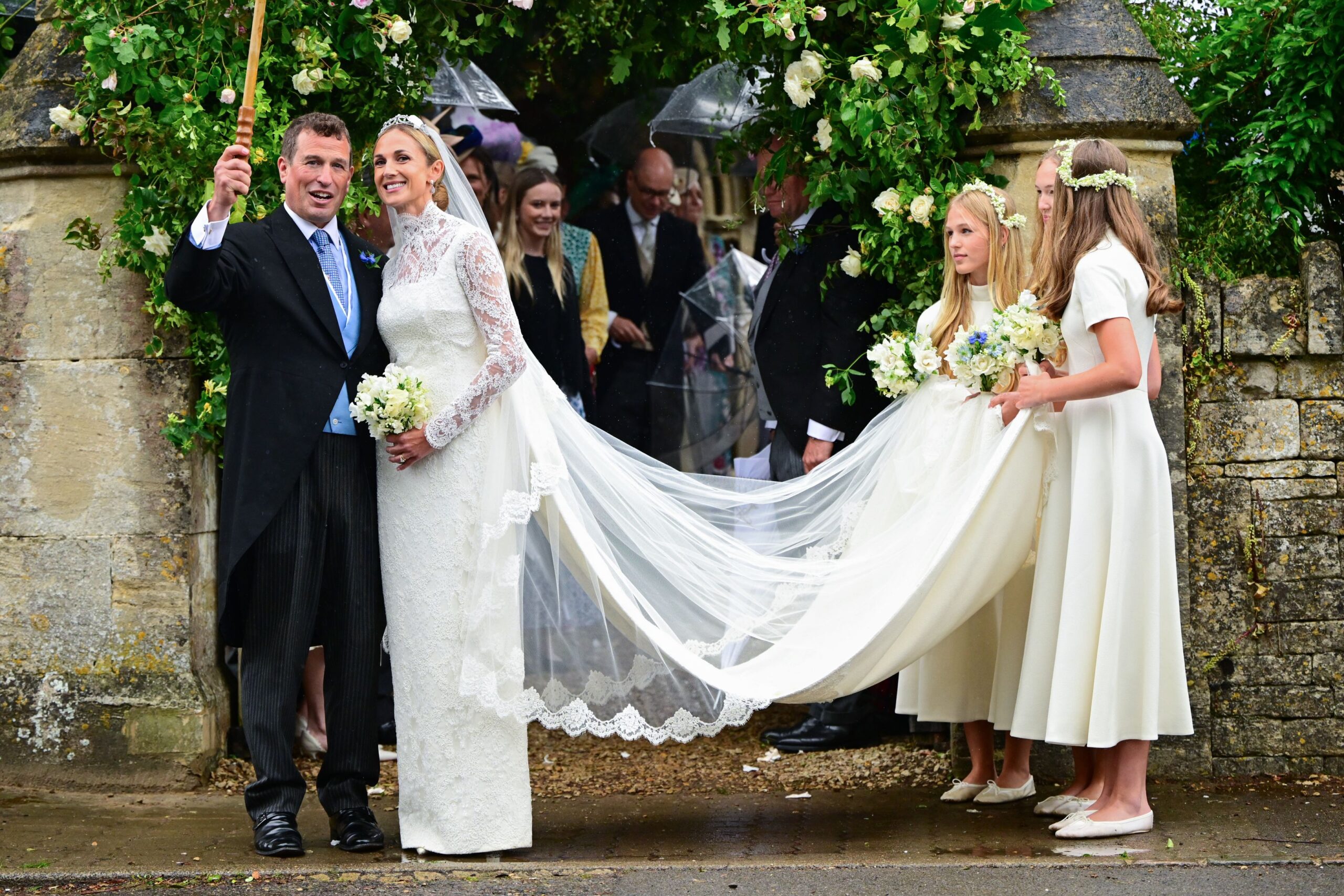 Peter Phillips and Harriet Sperling on their wedding day