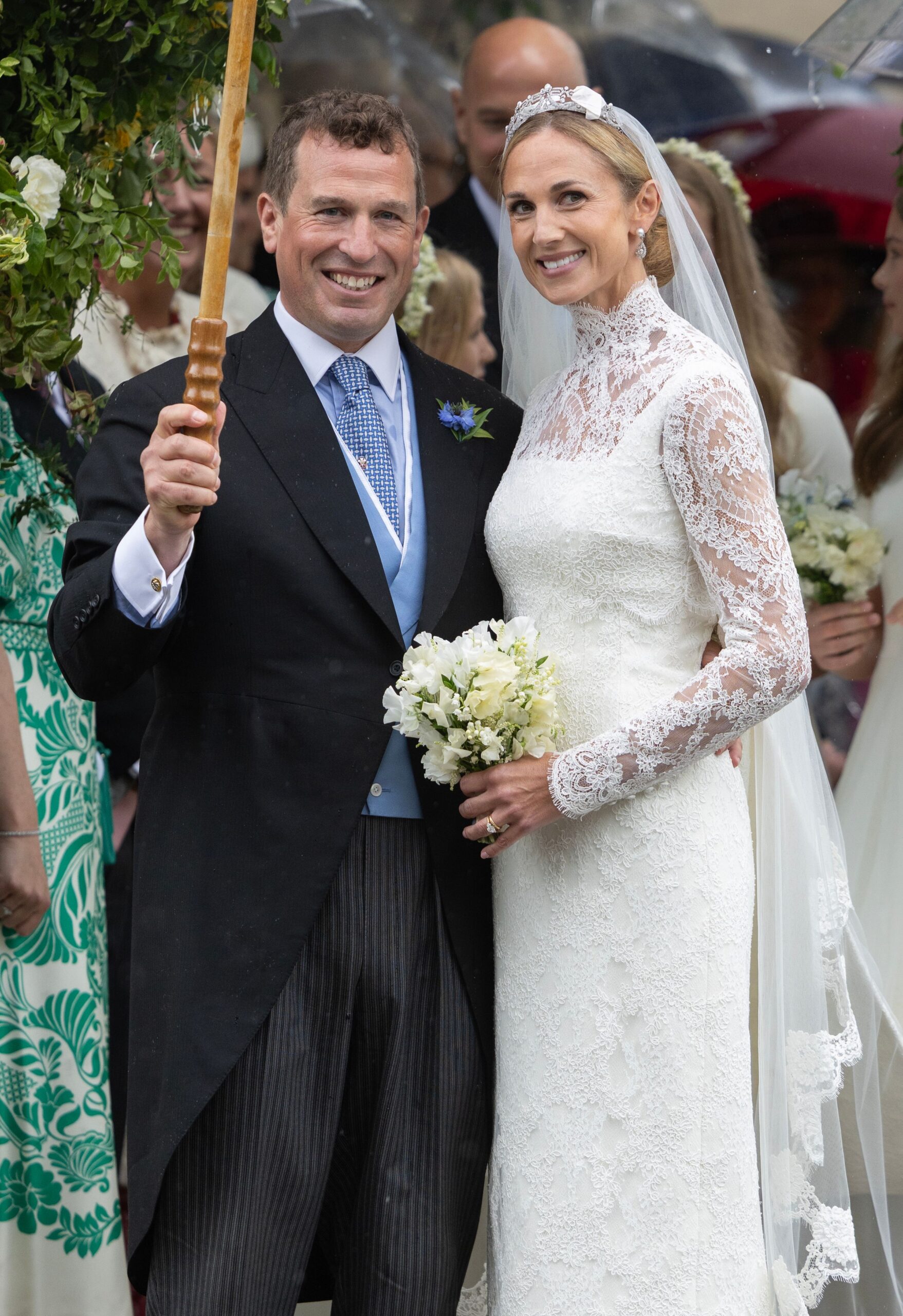 Peter Phillips and Harriet Sperling on wedding day