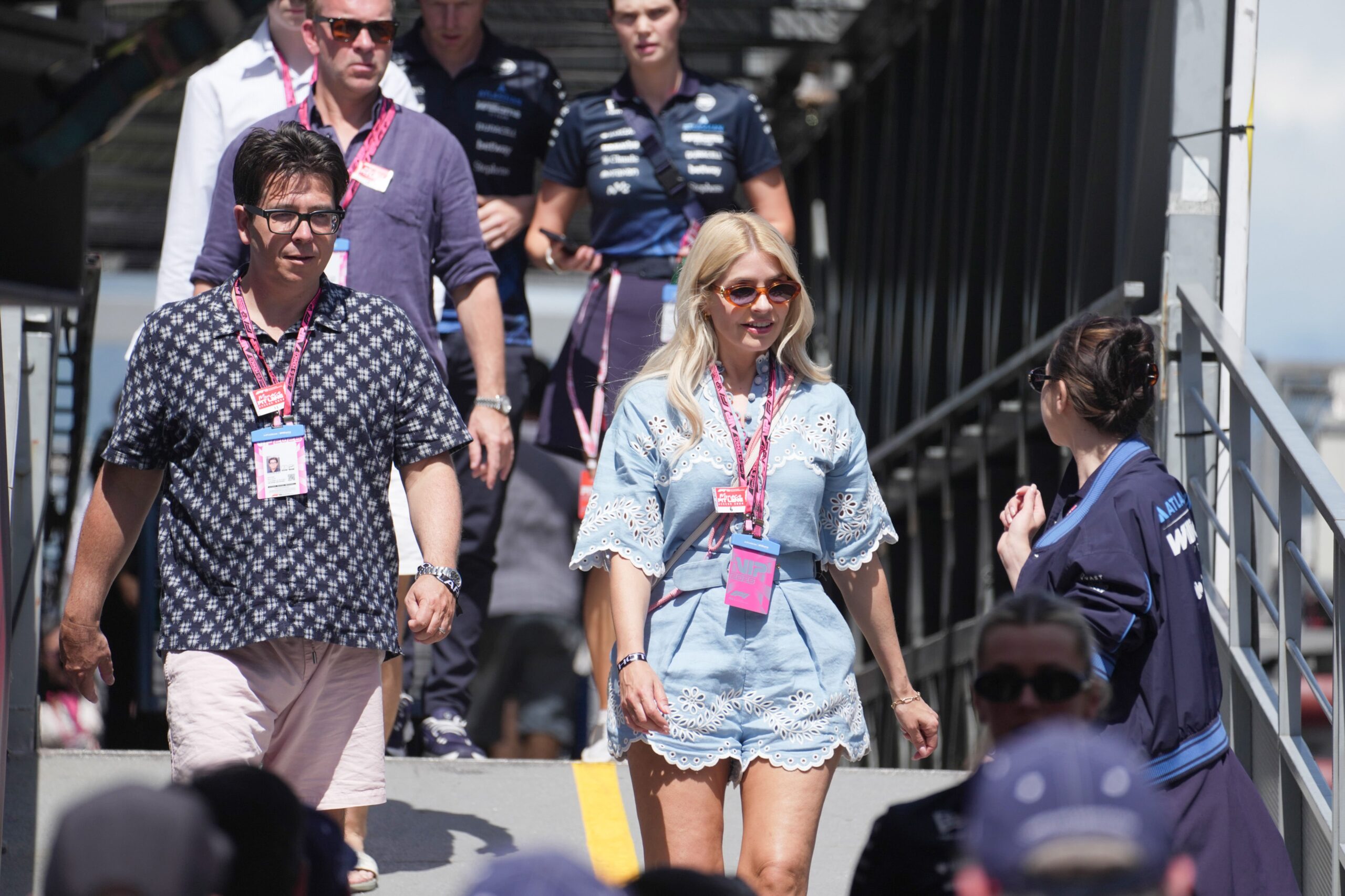 Michael McIntyre and Holly Willoughby at the F1