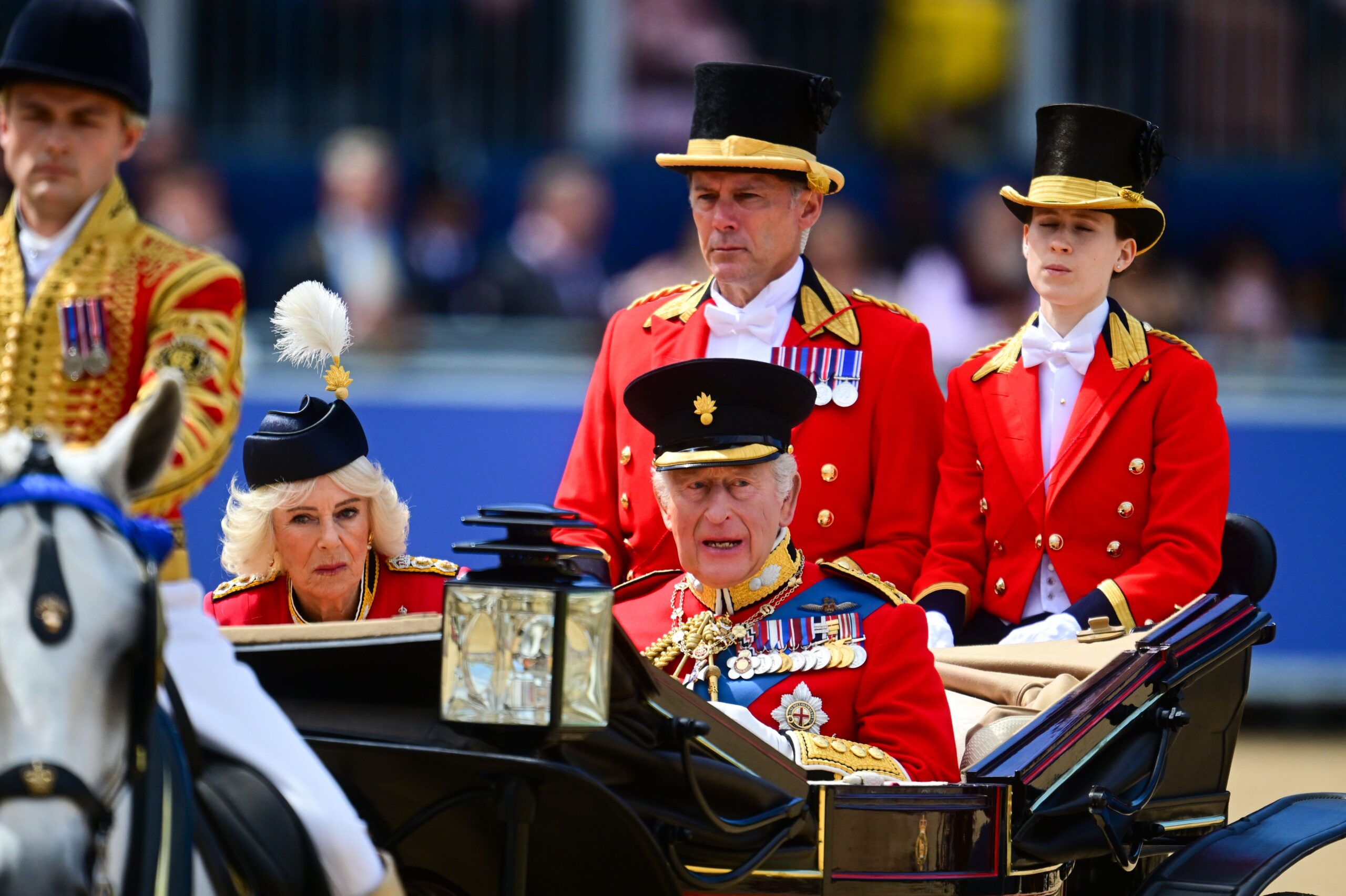 King Charles and Queen Camilla during Trooping the Colour