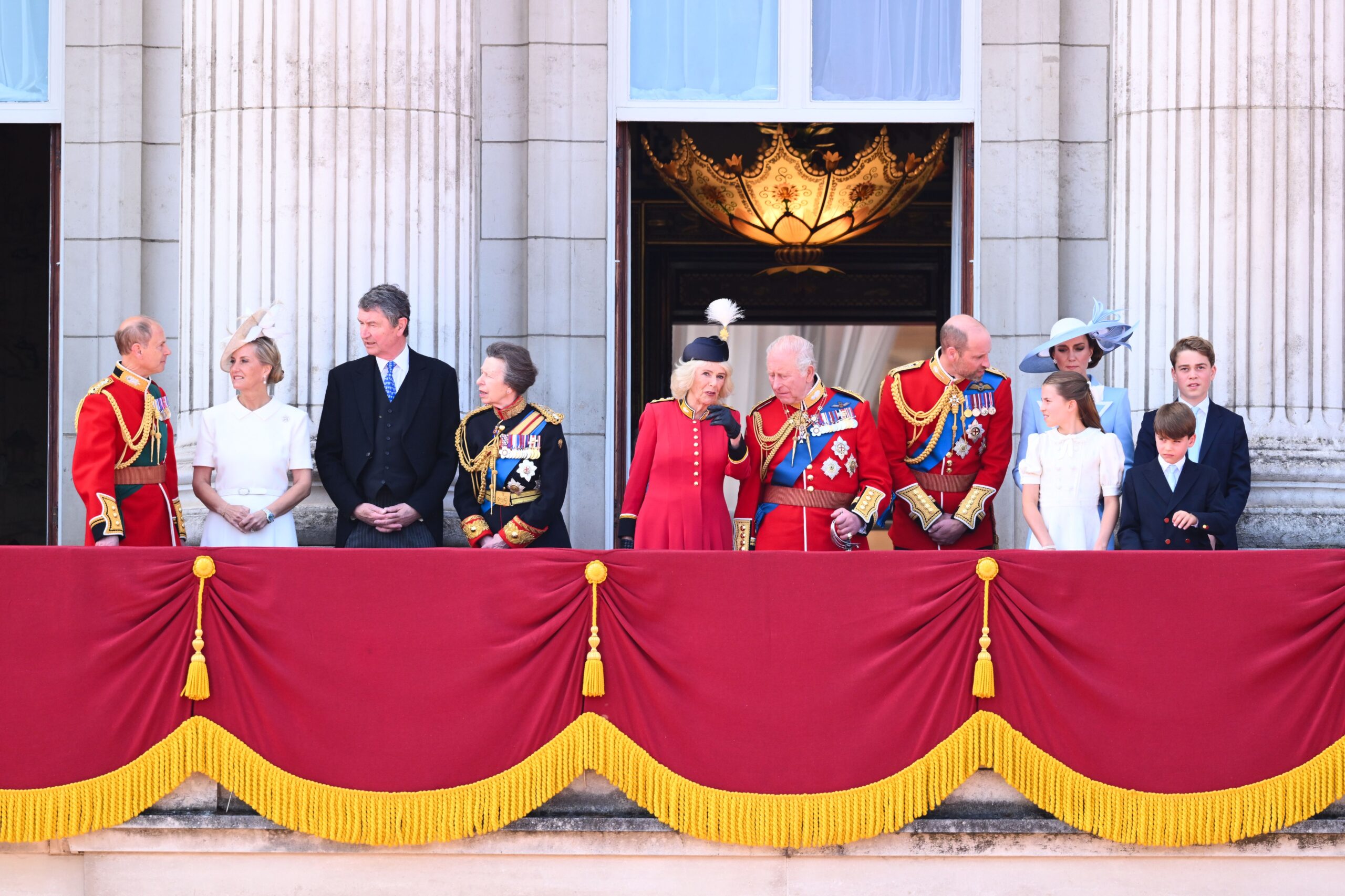 Royal family on balcony at Trooping the Colour