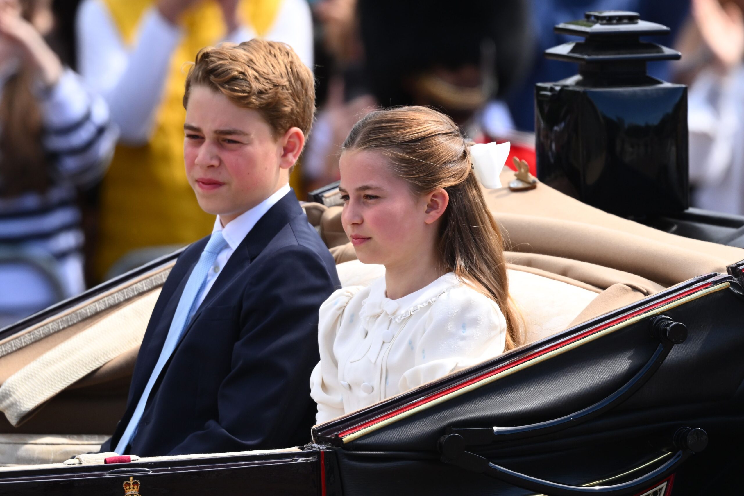 Prince George and Princess Charlotte at Trooping the Colour
