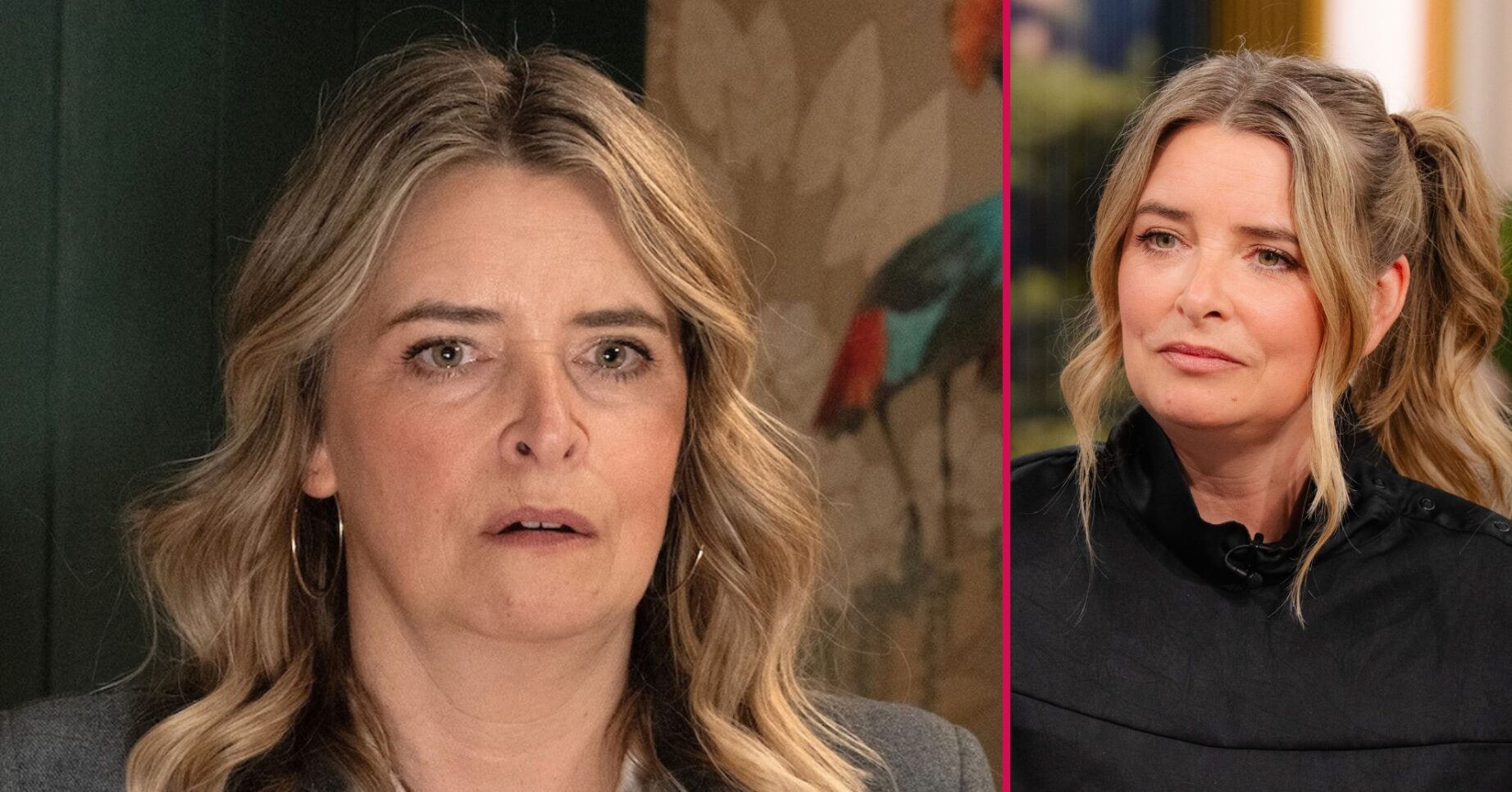Charity in Emmerdale and actress Emma Atkins (Credit: ITV/Shutterstock)