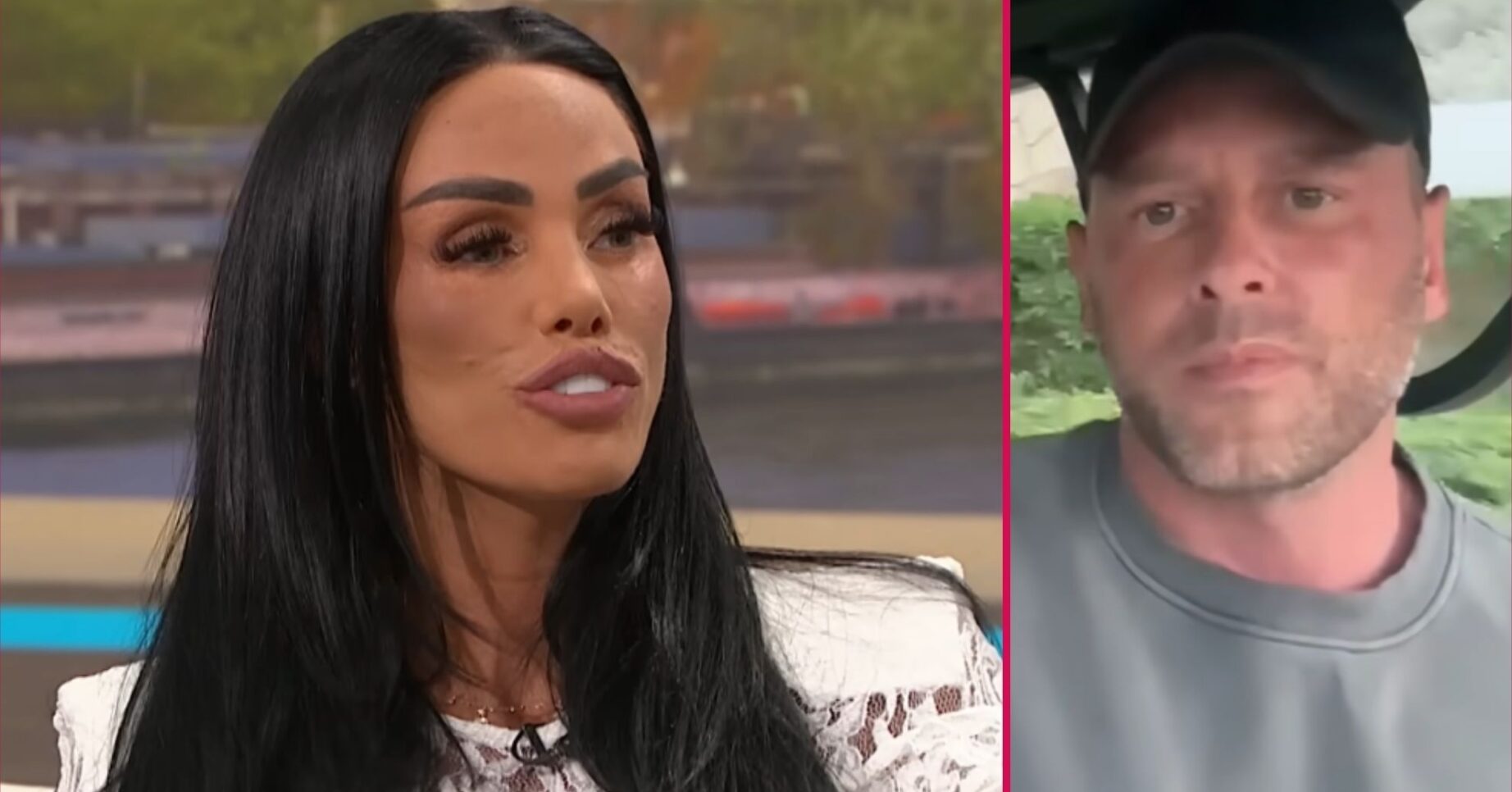ED composite of Katie Price on GMB and Lee Andrews on YouTube channel