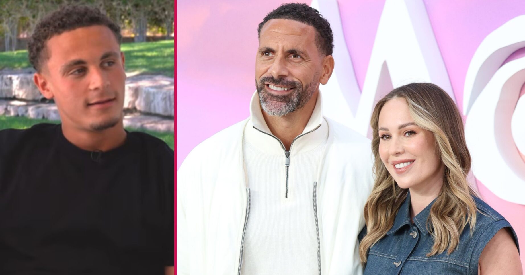 ED composite of Kate and Rio Ferdinand and event and stepson Tate on podcast