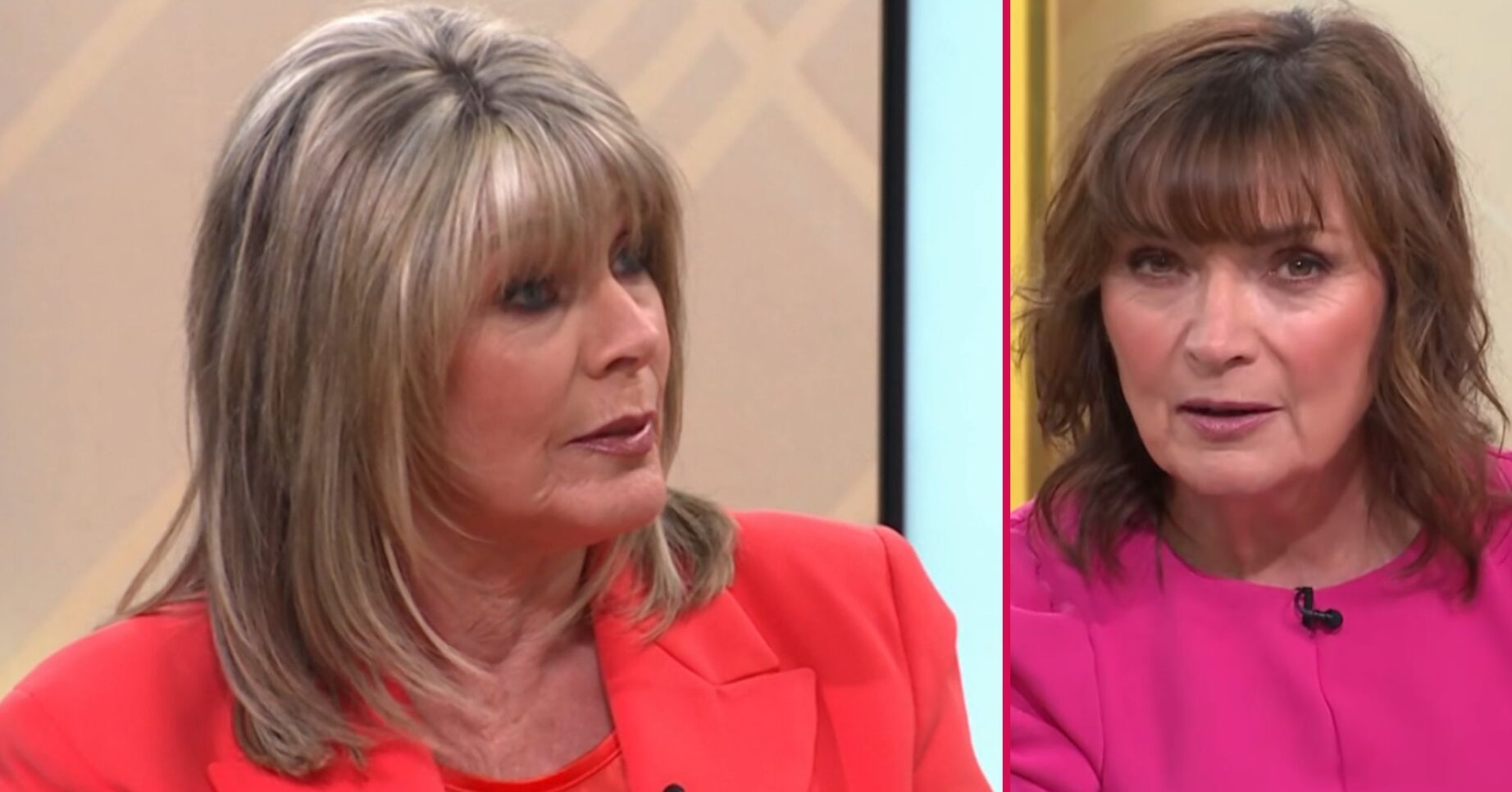 ED composite of Ruth Langsford and Lorraine Kelly on Lorraine show
