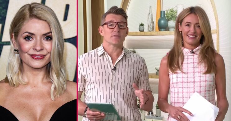 ED composite of Holly Willoughby at event and Ben and Cat on This Morning