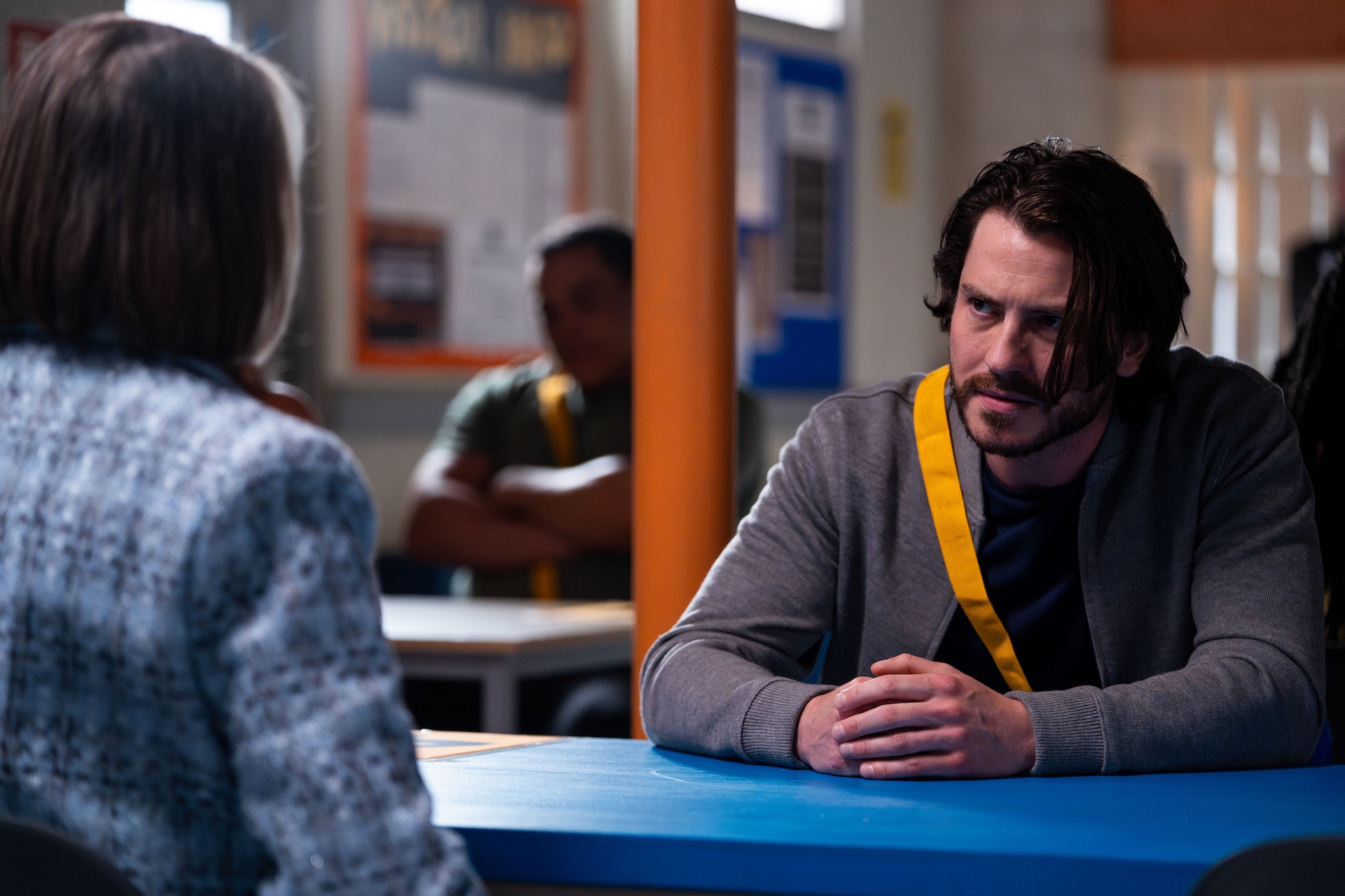 Sheila visiting Gray in prison in EastEnders