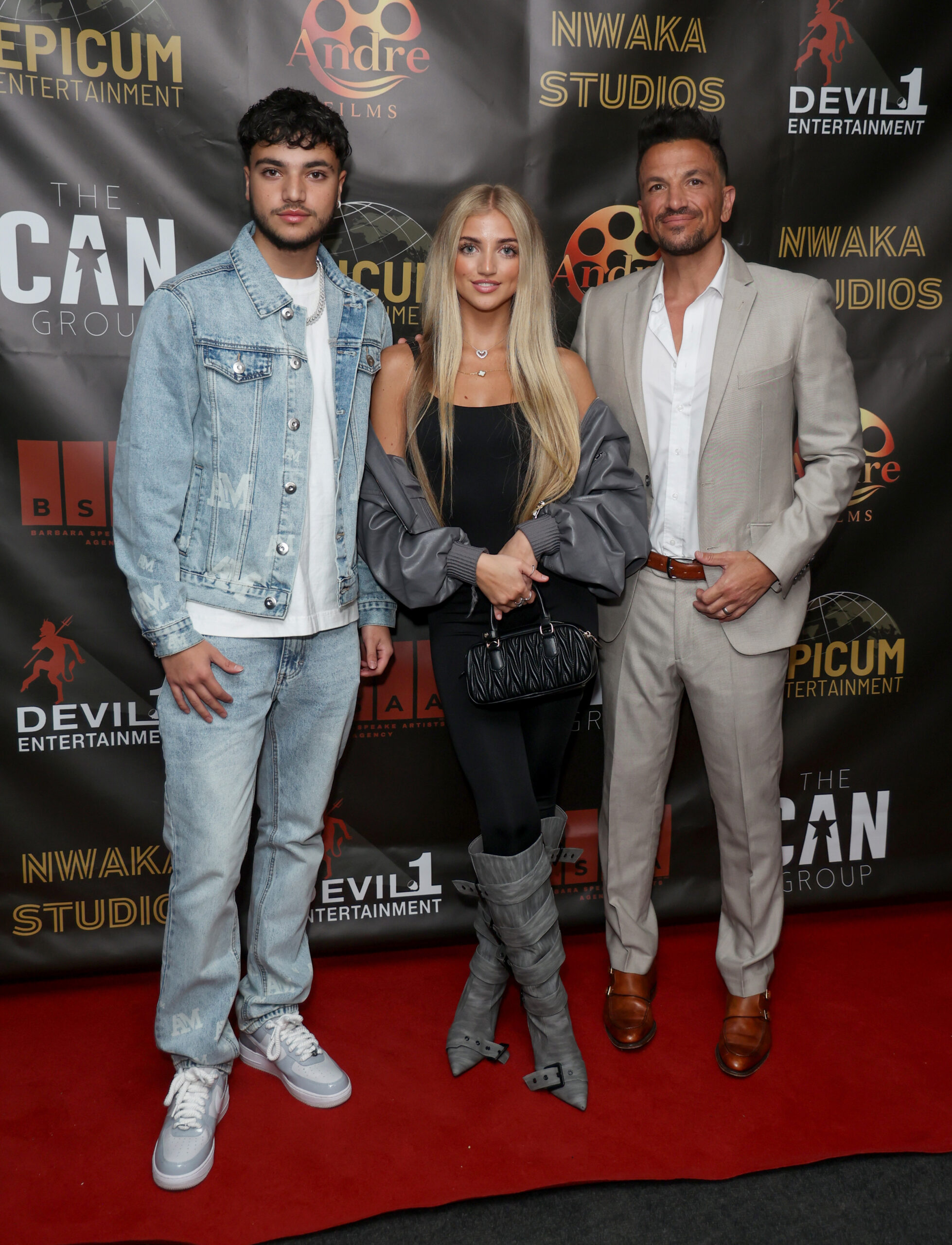 Junior, Princess and Peter Andre on the red carpet
