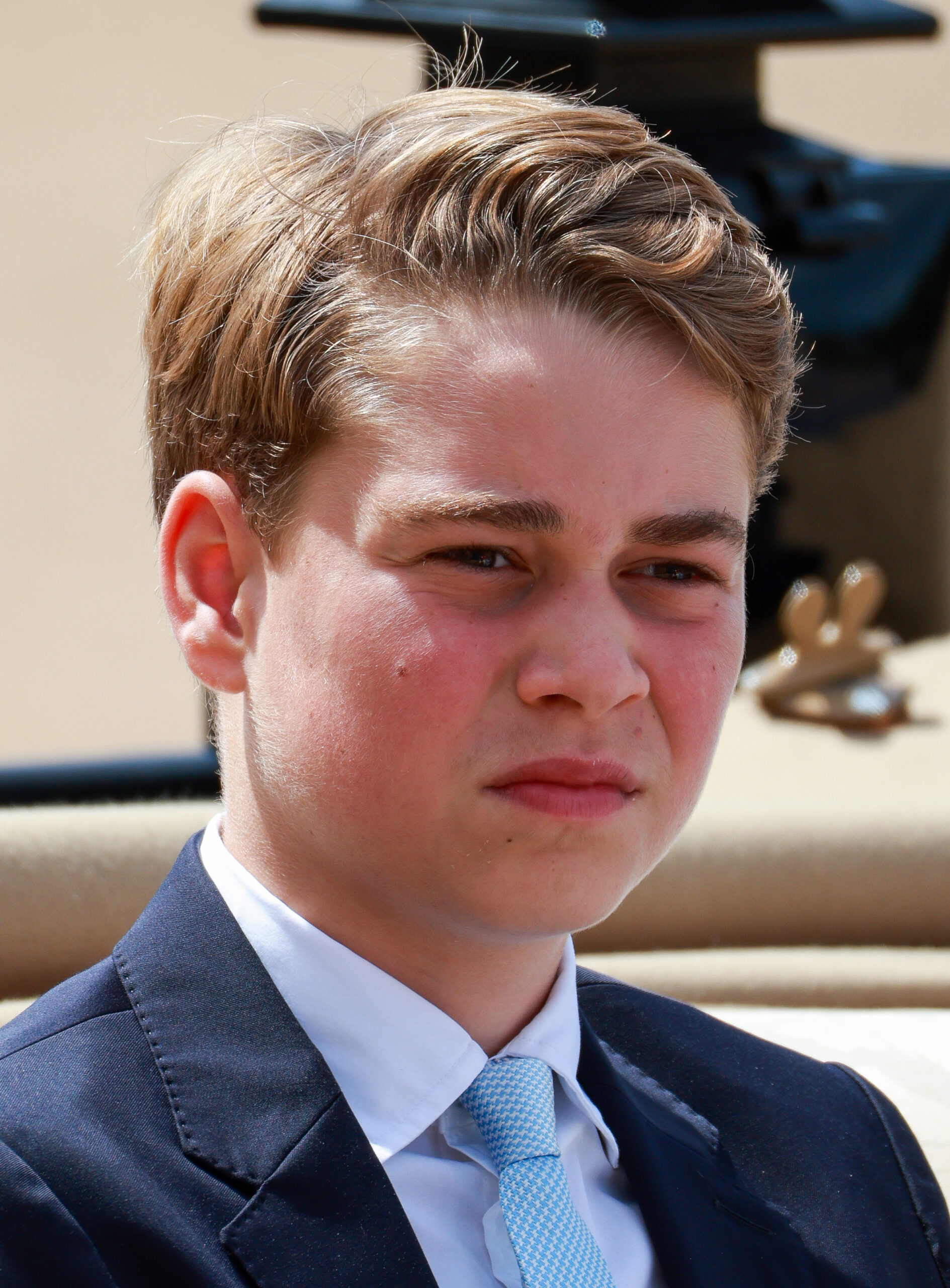 Prince George frowning